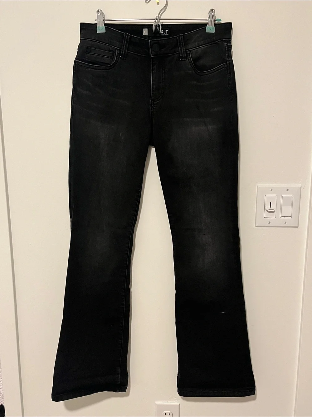 KUT Women's Washed Black Bootcut Jeans